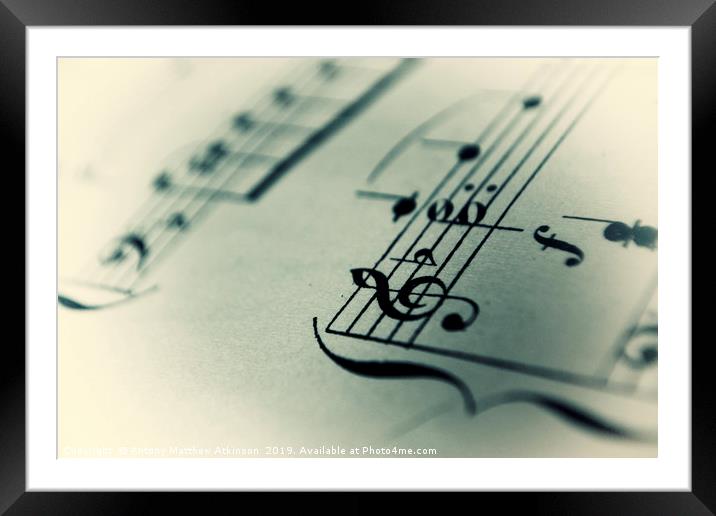Musical Note Framed Mounted Print by Antony Atkinson