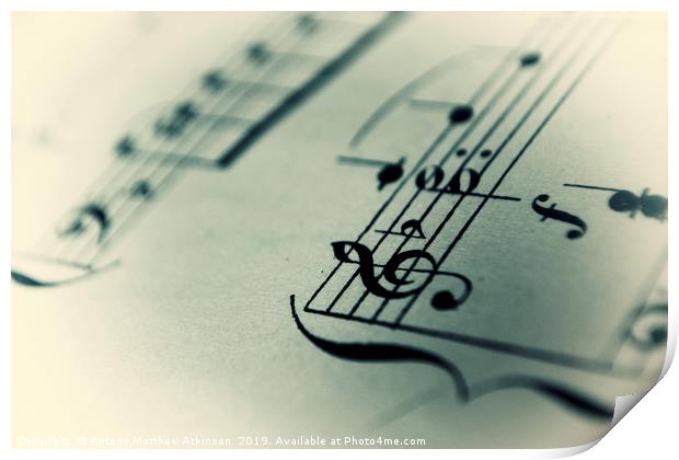 Musical Note Print by Antony Atkinson