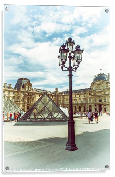 Louvre in Paris Acrylic by Antony Atkinson