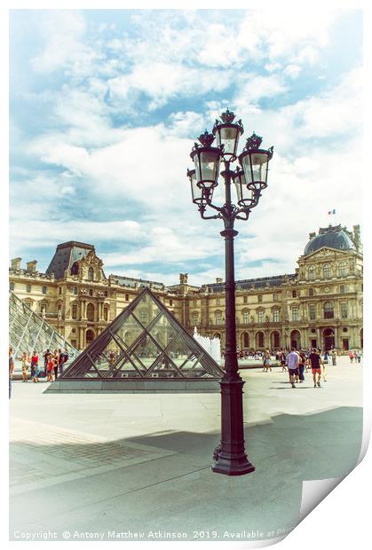 Louvre in Paris Print by Antony Atkinson