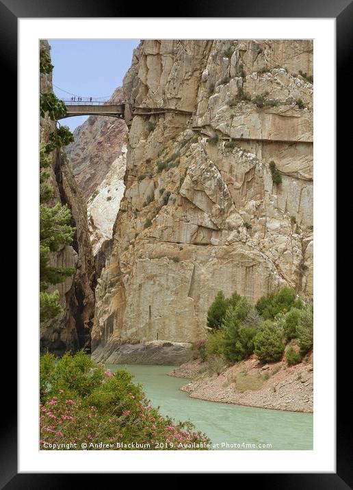 Gorge of the Gaitanes, Andalucia, Spain.  Framed Mounted Print by Andy Blackburn