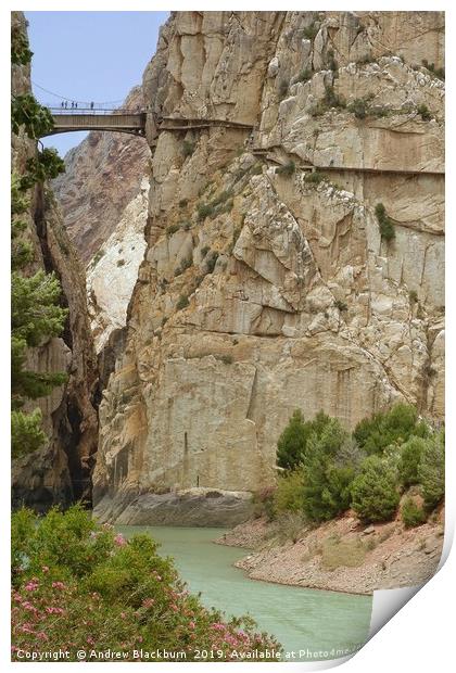 Gorge of the Gaitanes, Andalucia, Spain.  Print by Andy Blackburn