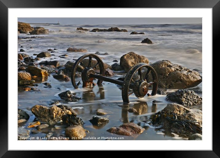 Chaldron Wheels, Chemical Beach  Framed Mounted Print by Lady Debra Bowers L.R.P.S