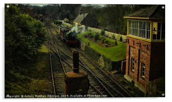 Steam Engine Acrylic by Antony Atkinson