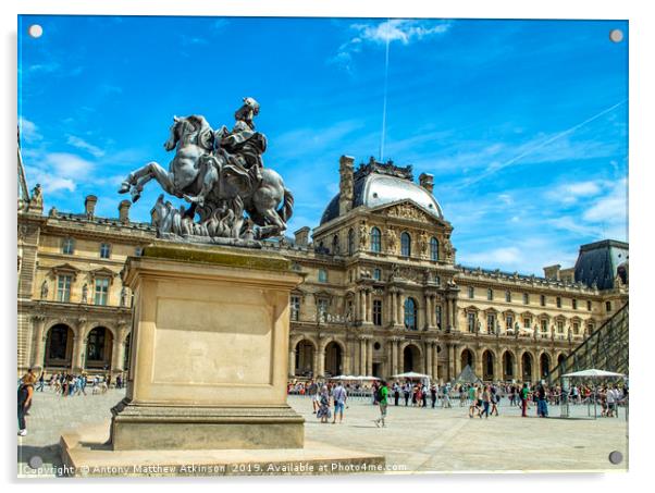 Louvre Museum Acrylic by Antony Atkinson
