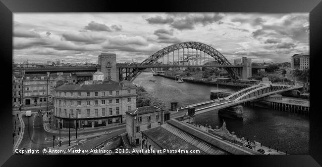 Newcastle Tyne Bridge Framed Print by Antony Atkinson
