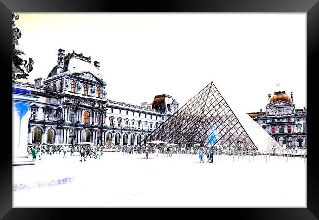 Louvre Art Gallery in Paris Framed Print by Antony Atkinson