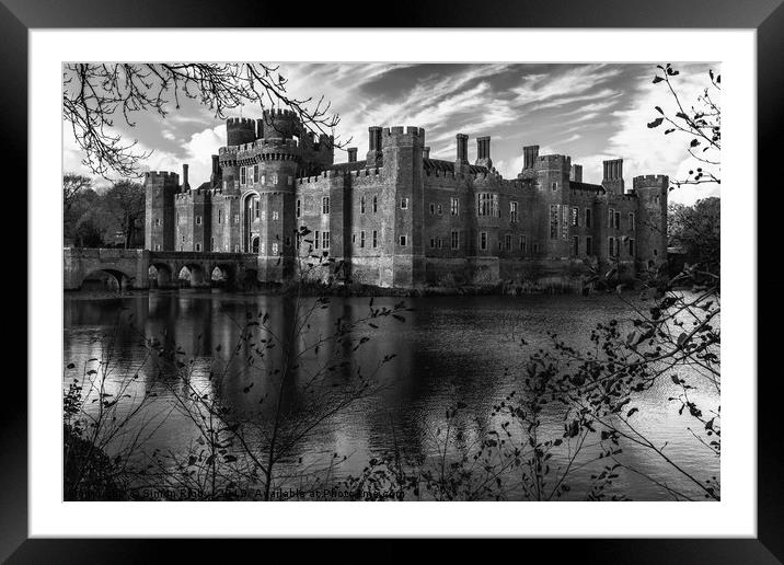 Herstmonceux Castle Framed Mounted Print by Simon Rigby