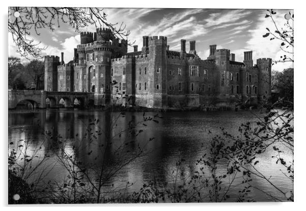 Herstmonceux Castle Acrylic by Simon Rigby