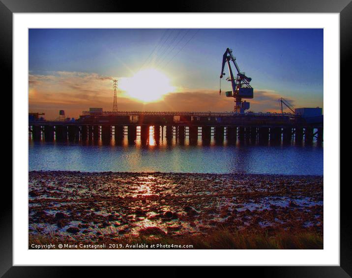 Industrial Thames Framed Mounted Print by Marie Castagnoli