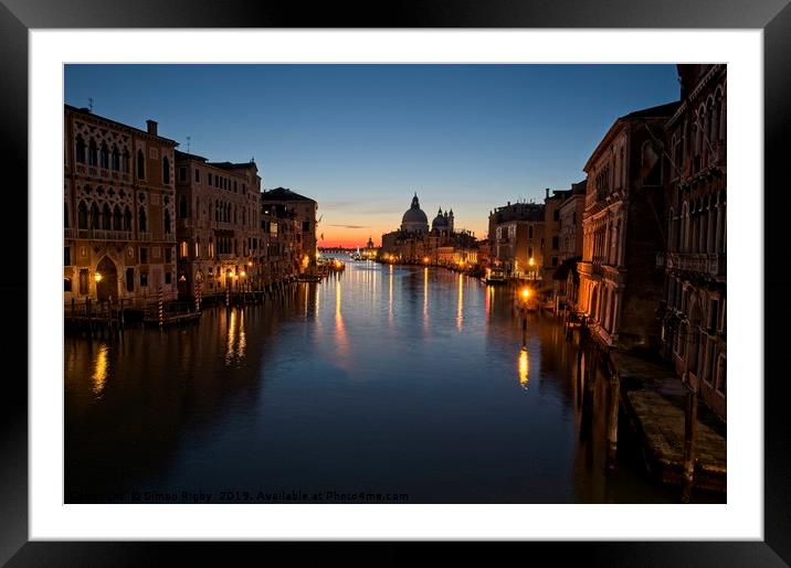 View From Accademia Bridge Framed Mounted Print by Simon Rigby