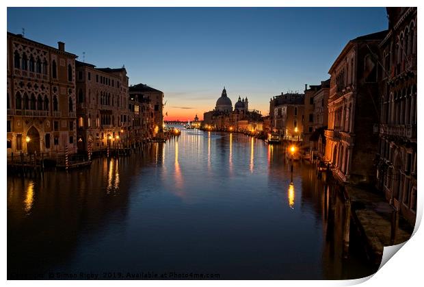 View From Accademia Bridge Print by Simon Rigby