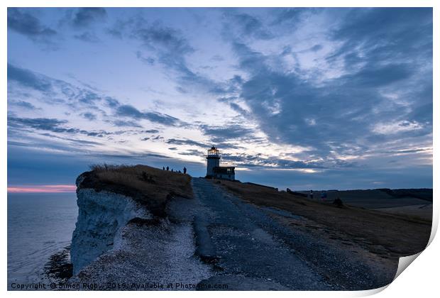 Belle Tout Lighthouse Print by Simon Rigby