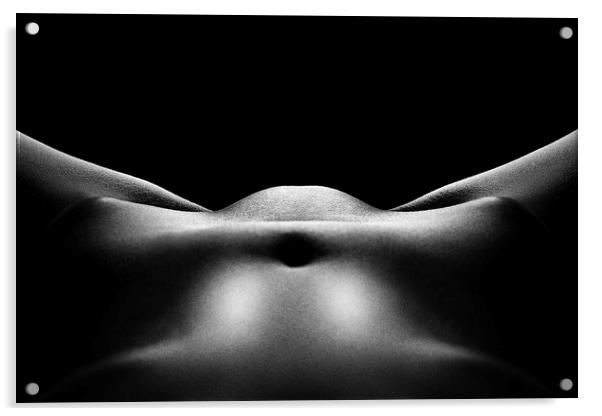 Nude woman bodyscape 30 Acrylic by Johan Swanepoel