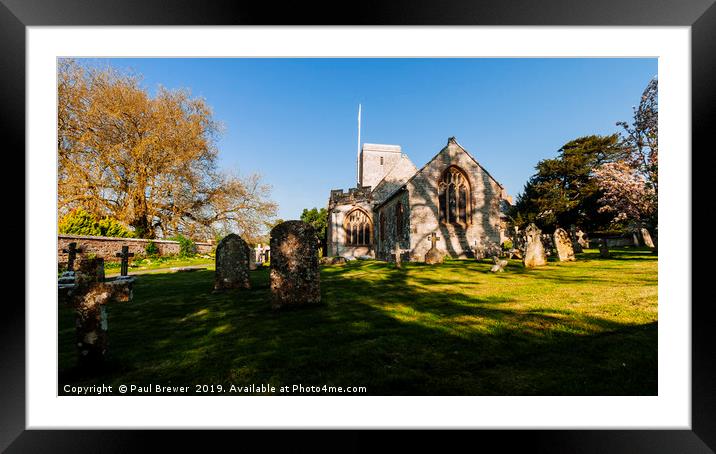 Stinsford Church Dorset Framed Mounted Print by Paul Brewer