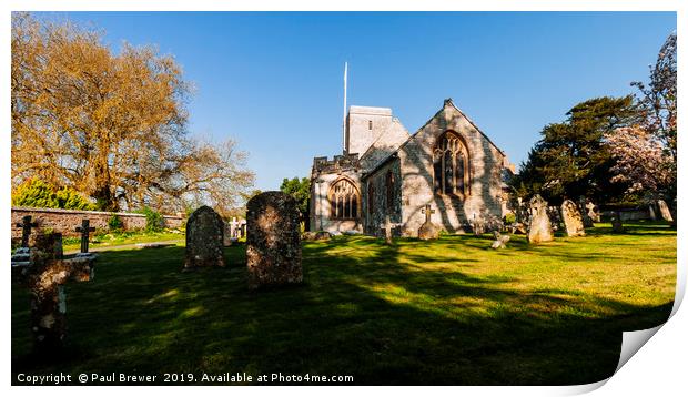 Stinsford Church Dorset Print by Paul Brewer