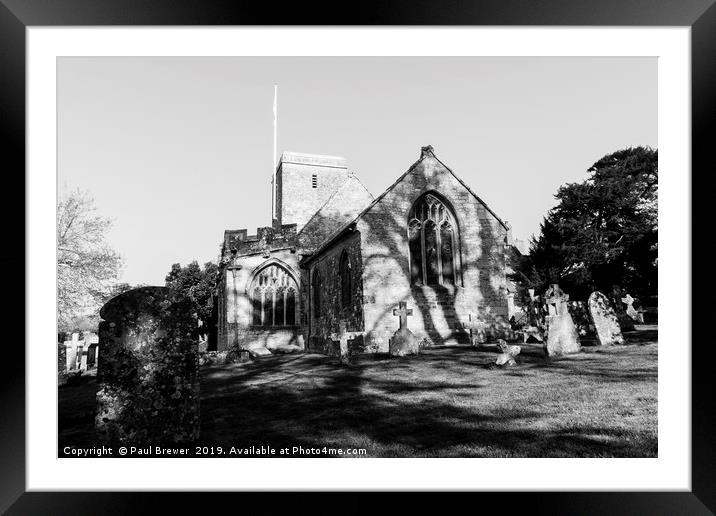 Stinsford Church Dorset Framed Mounted Print by Paul Brewer