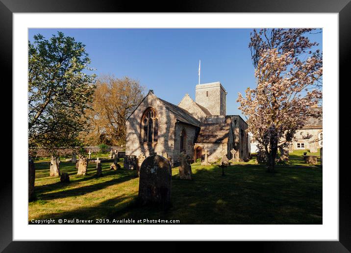Stinsford Church Dorset Framed Mounted Print by Paul Brewer