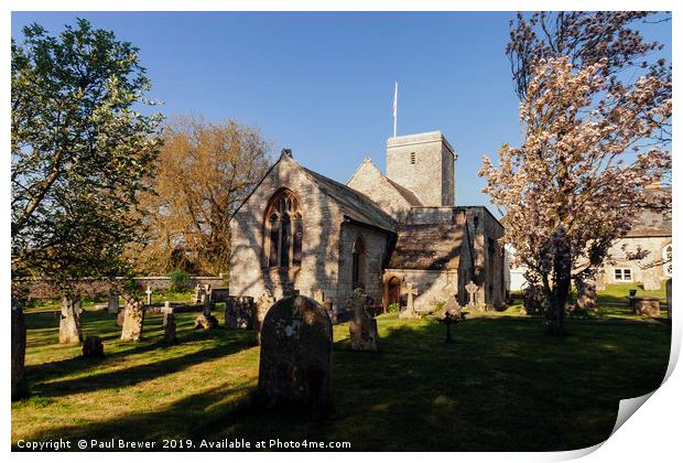 Stinsford Church Dorset Print by Paul Brewer