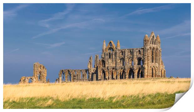 Ancient Echoes of Whitby Abbey Print by Kevin Elias