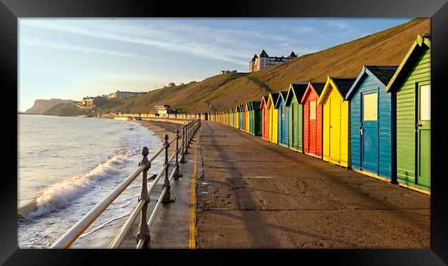 Whitby beach huts Framed Print by Kevin Elias