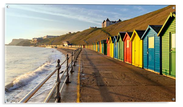Whitby beach huts Acrylic by Kevin Elias
