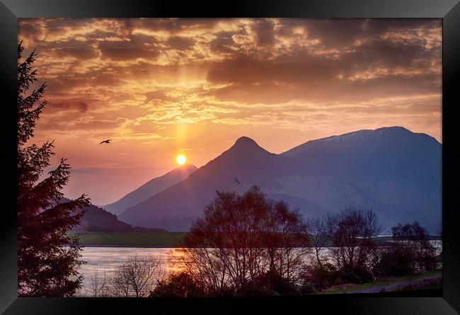 Sunrise over River Coe Framed Print by Ceri Jones