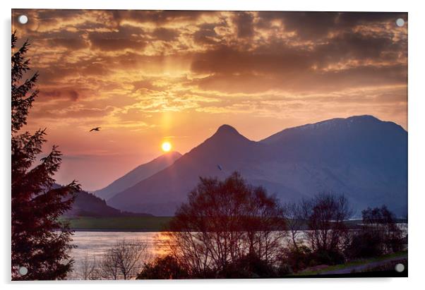 Sunrise over River Coe Acrylic by Ceri Jones