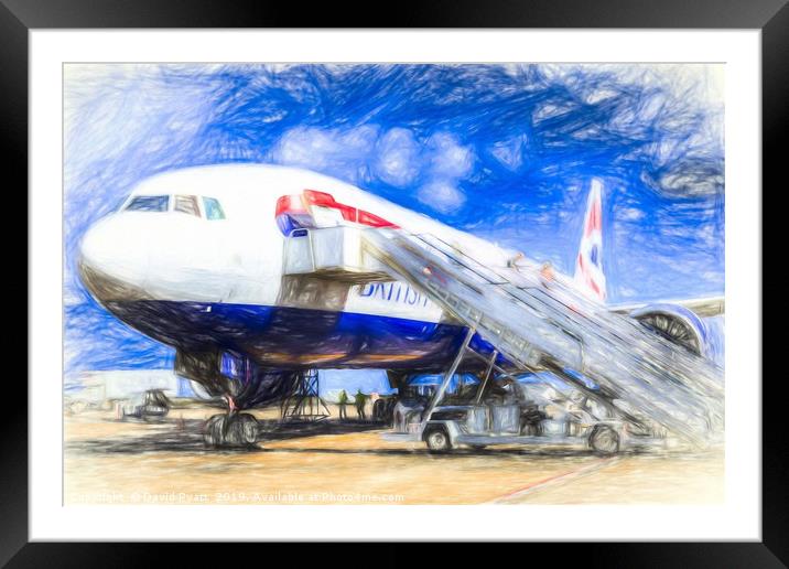 Boeing 777 Art Framed Mounted Print by David Pyatt