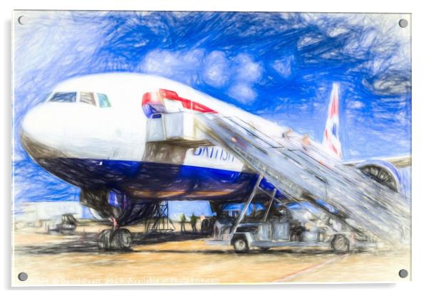 Boeing 777 Art Acrylic by David Pyatt