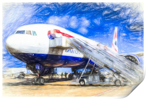 Boeing 777 Art Print by David Pyatt