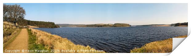 Kielder Water Northumberland (Panoramic) Print by Kevin Maughan