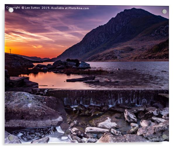 Llyn Ogwen Sunrise Acrylic by Lee Sutton