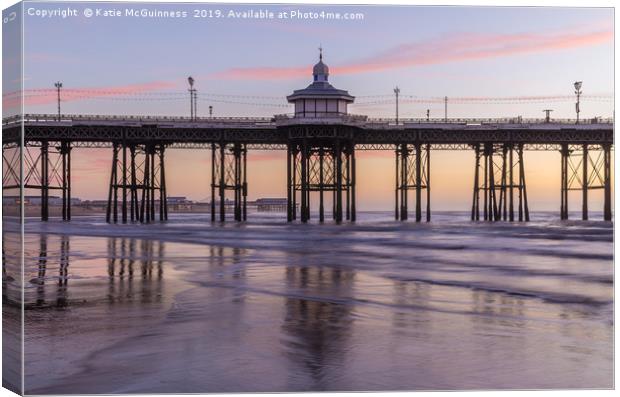 Blackpool North Pier at sunset Canvas Print by Katie McGuinness