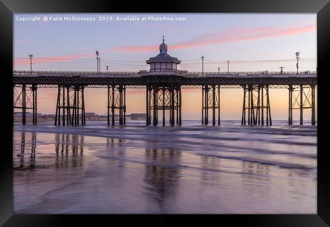 Blackpool North Pier at sunset Framed Print by Katie McGuinness