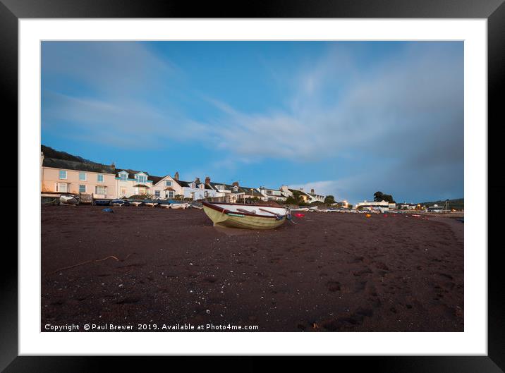 Shaldon at Sunrise Framed Mounted Print by Paul Brewer