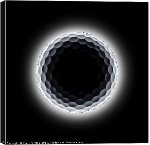 Golf ball event horizon in deep space Canvas Print by Phill Thornton