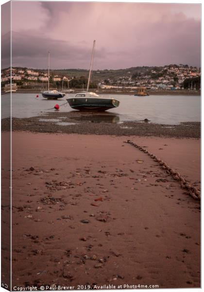 Shaldon and Teignmouth Boats Canvas Print by Paul Brewer