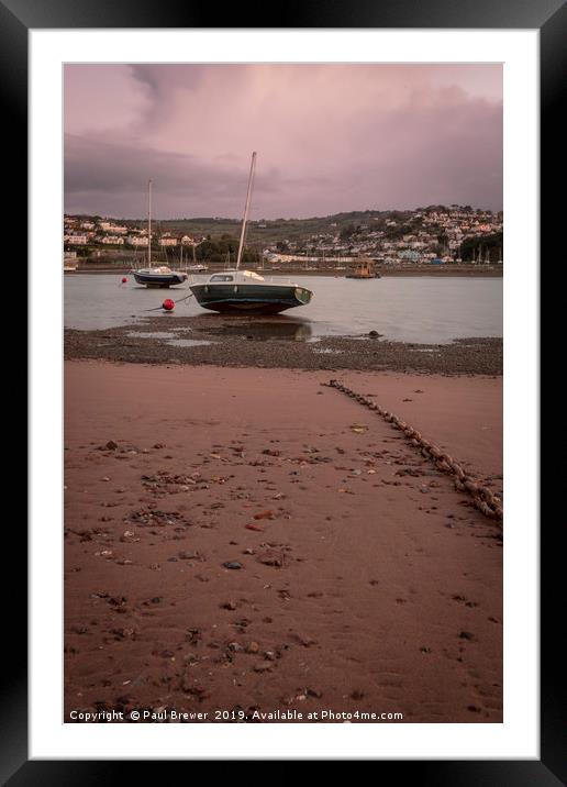 Shaldon and Teignmouth Boats Framed Mounted Print by Paul Brewer