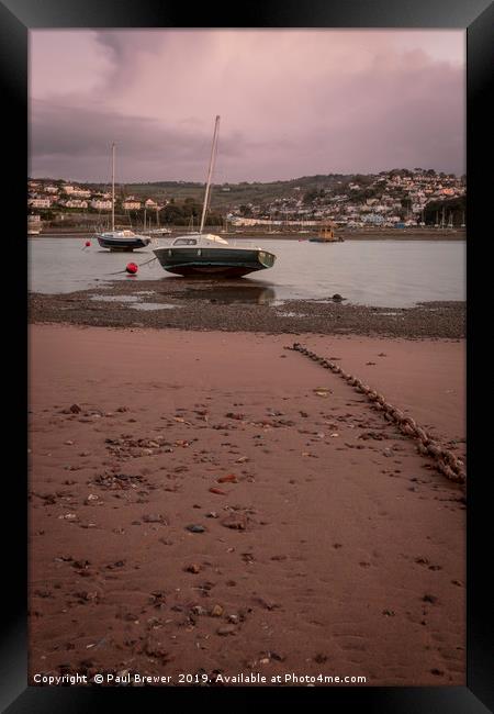 Shaldon and Teignmouth Boats Framed Print by Paul Brewer