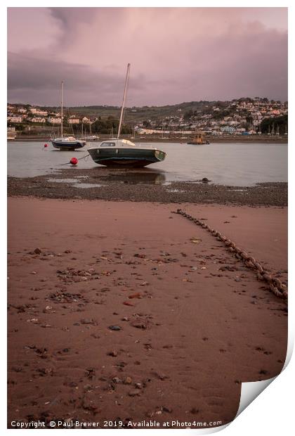 Shaldon and Teignmouth Boats Print by Paul Brewer
