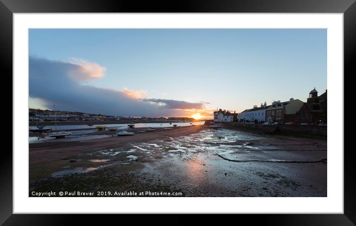 Shaldon and Teignmouth at Sunrise Framed Mounted Print by Paul Brewer