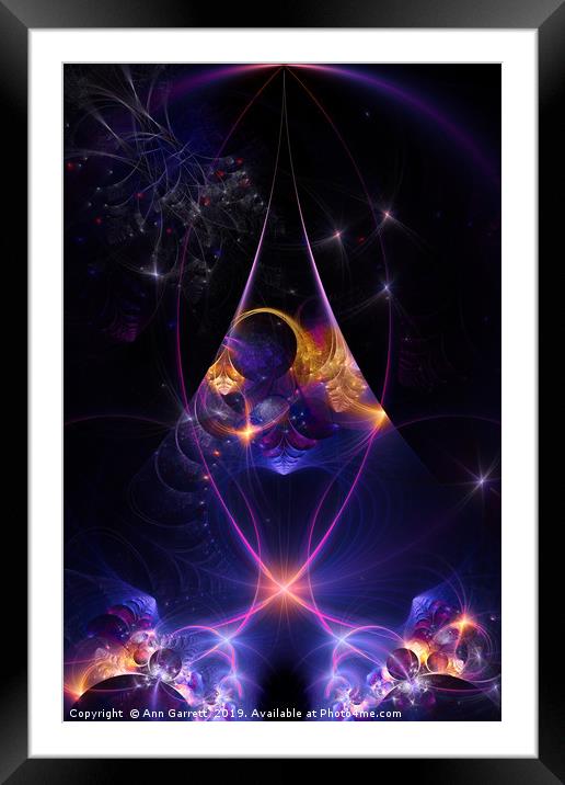 Fractal Ascension 2 Framed Mounted Print by Ann Garrett