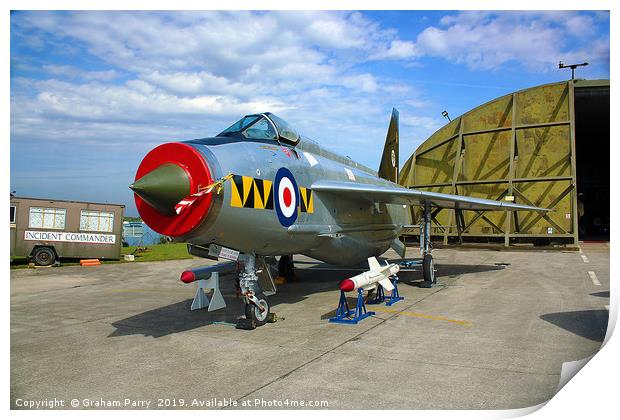 Unleashed Fury of Lightning Interceptor Print by Graham Parry