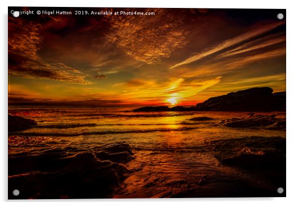 Sunset Acrylic by Nigel Hatton
