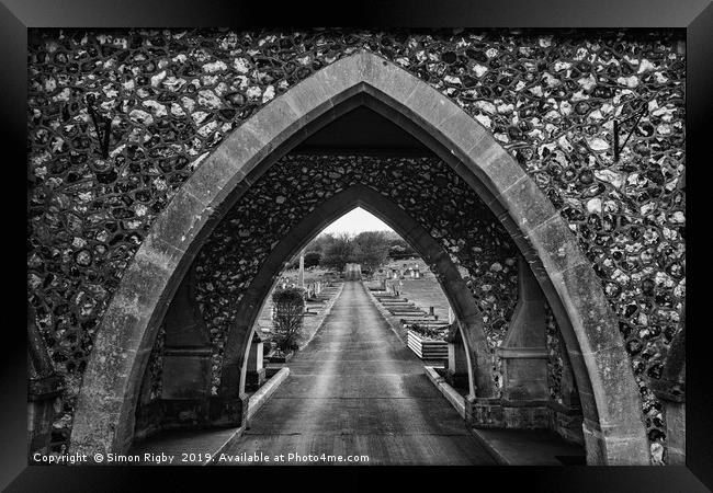 Central Archway, Newhaven Church Framed Print by Simon Rigby