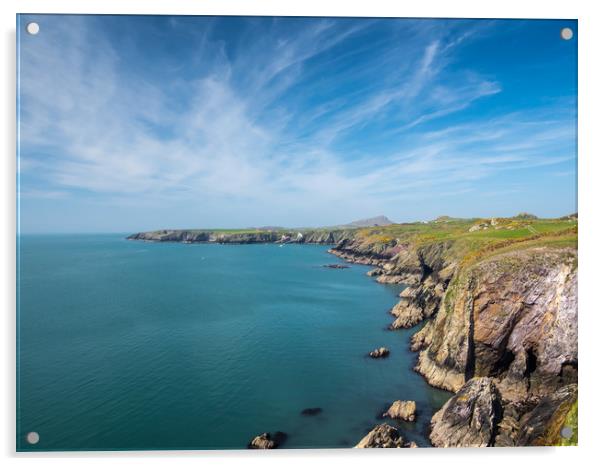 St Justinian's in Pembrokeshire. Acrylic by Colin Allen