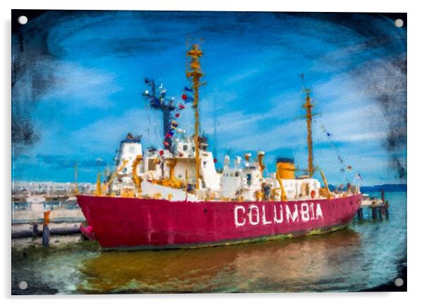 Columbia in Astoria Acrylic by Darryl Brooks