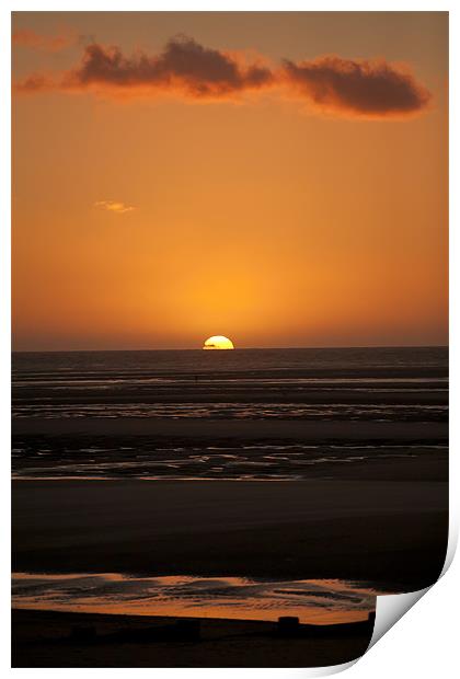 Golden sunset Print by S Fierros