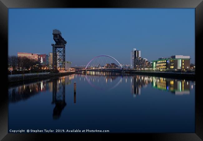 Glasgow Reflected Framed Print by Stephen Taylor